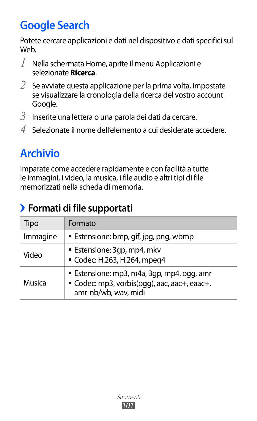 Samsung GT-B5510CAAWIN, GT-B5510CAAHUI, GT-B5510WSAWIN, GT-B5510CAATIM Google Search, Archivio, Amr-nb/wb, wav, midi, 101 