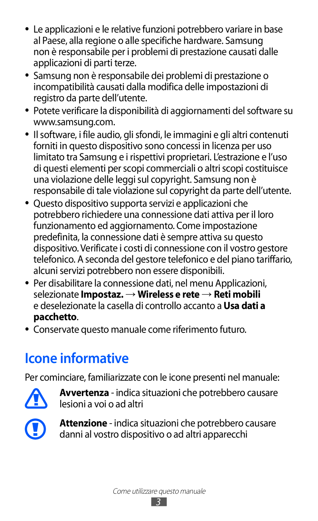 Samsung GT-B5510CAAWIN, GT-B5510CAAHUI, GT-B5510WSAWIN, GT-B5510CAATIM, GT-B5510CAAITV, GT-B5510WSATIM manual Icone informative 