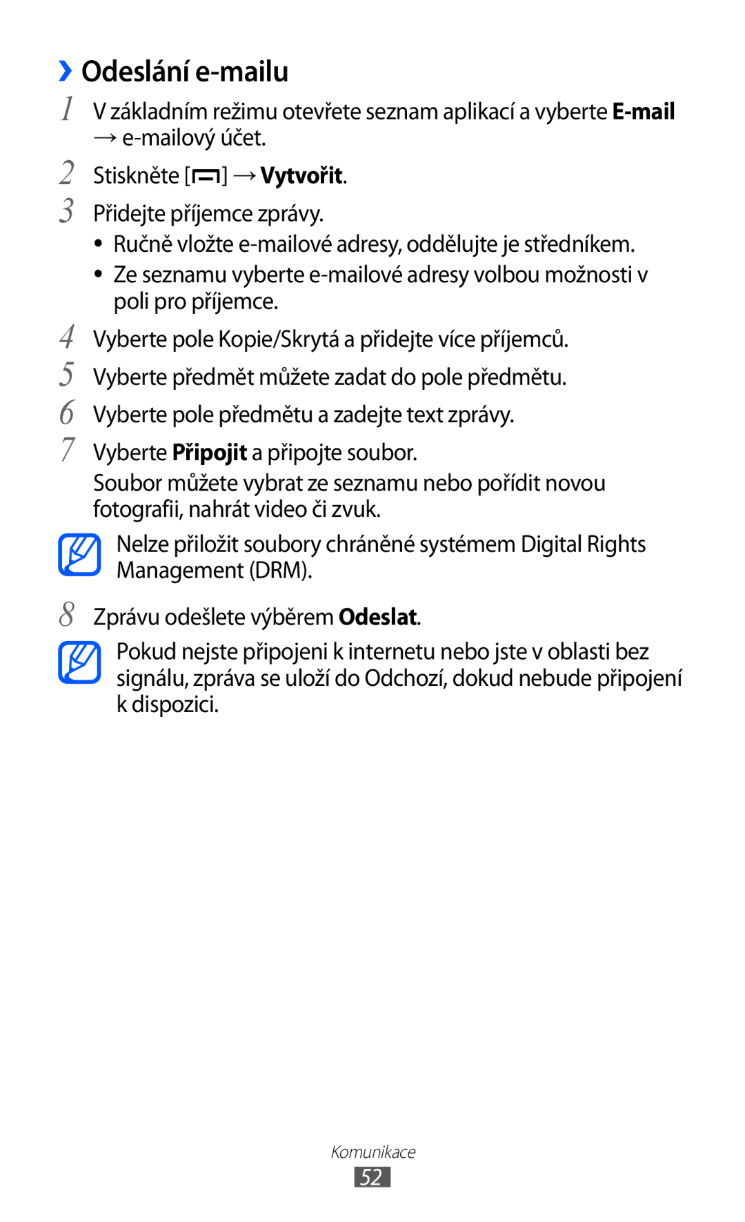 Samsung GT-B5510CAAO2C, GT-B5510CAAXSK manual Základním režimu otevřete seznam aplikací a vyberte E-mail 