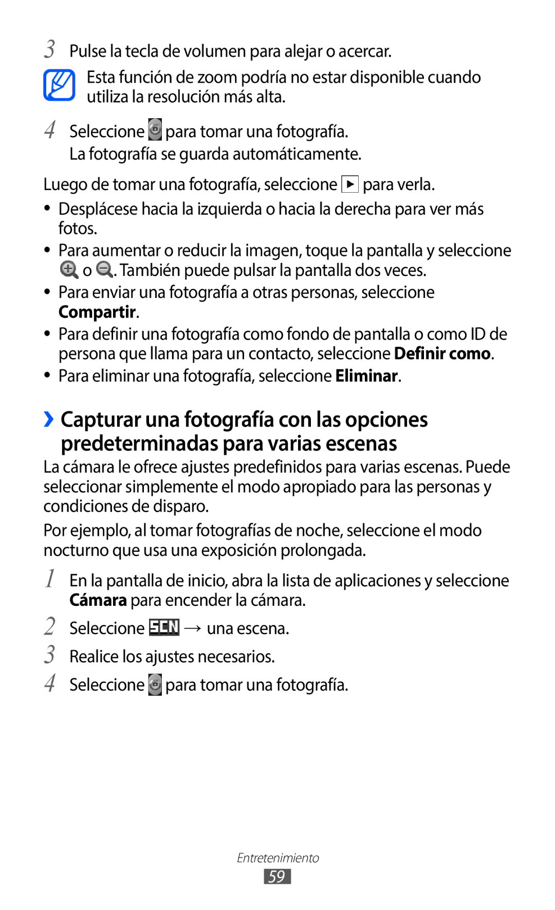 Samsung GT-B5510CAAAMN, GT-B5510CAAYOG, GT-B5510CAAFOP, GT-B5510CAAPHE Para eliminar una fotografía, seleccione Eliminar 