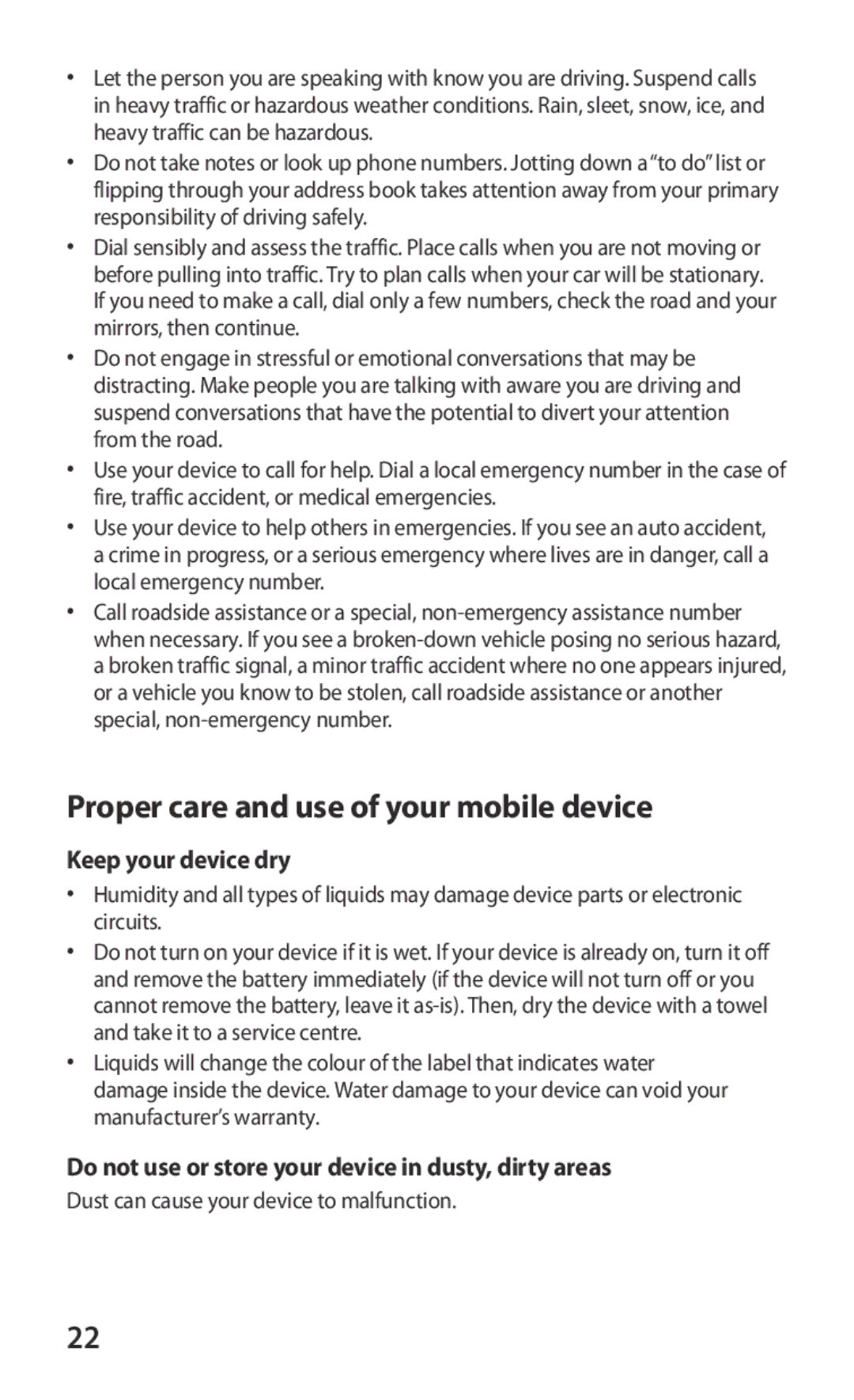 Samsung GT-B5512HKAEUR, GT-B5512HKABGL manual Keep your device dry, Do not use or store your device in dusty, dirty areas 