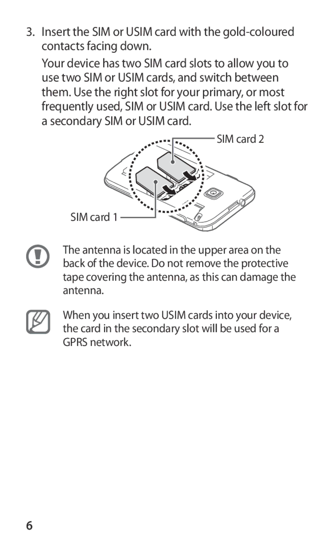 Samsung GT2B5512HKABGL, GT-B5512HKABGL, GT-B5512HKAEUR, GT-B5512HKACYO, GT-B5512UWAEUR manual SIM card 