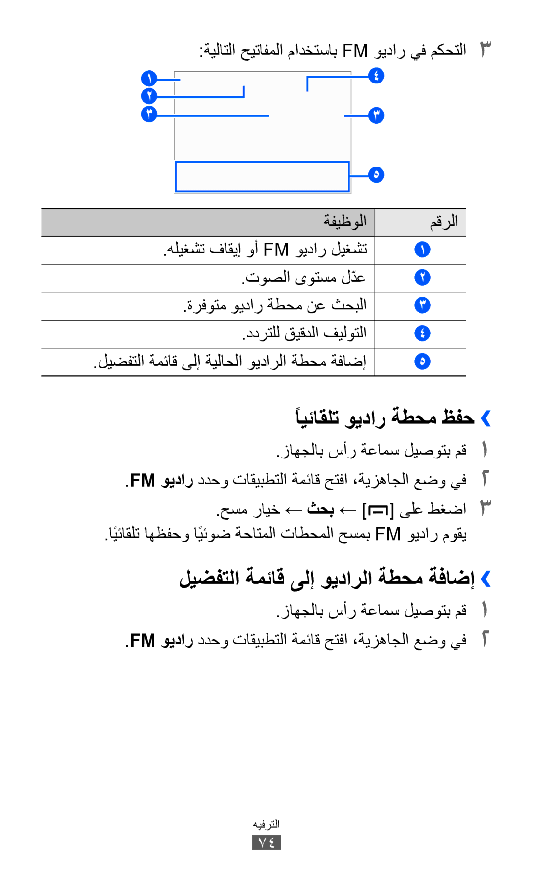 Samsung GT-B5512HKAECT, GT-B5512HKAMID, GT-B5512HKATHR ًايئاقلت ويدار ةطحم ظفح››, ليضفتلا ةمئاق ىلإ ويدارلا ةطحم ةفاضإ›› 