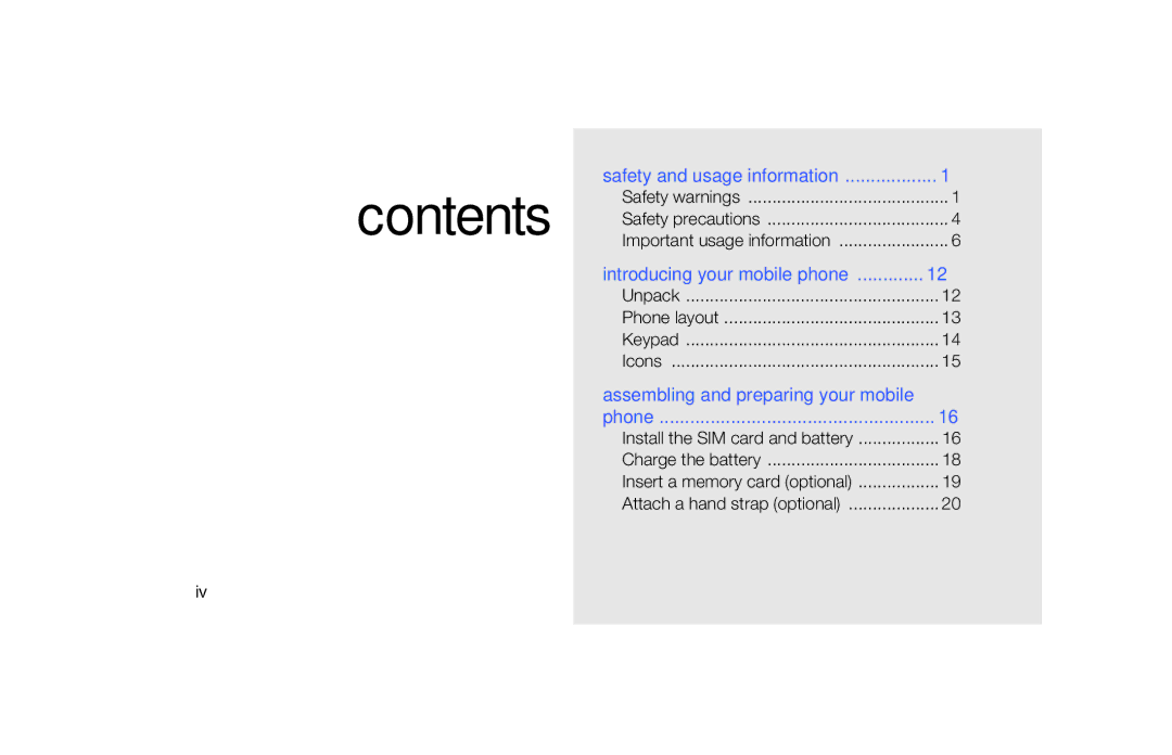 Samsung GT-B5722 user manual Contents 