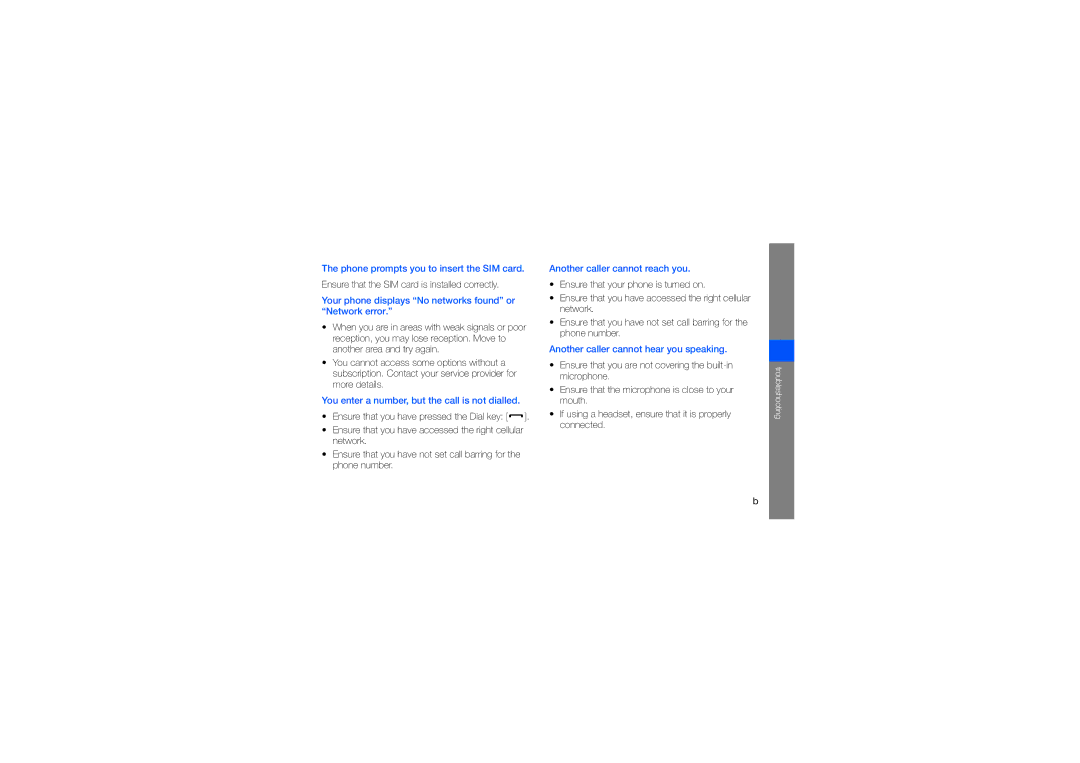 Samsung GT-B5722DNAMWD, GT-B5722DNAABS, GT-B5722DNAAFG, GT-B5722DNAPAK manual Ensure that the SIM card is installed correctly 