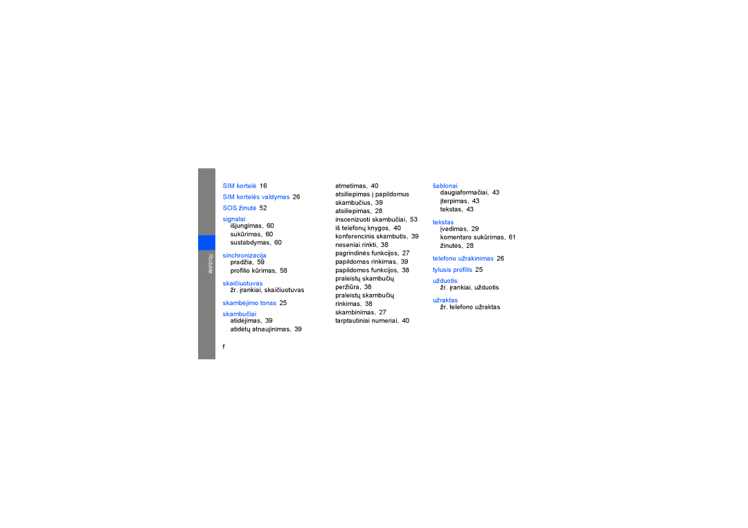 Samsung GT-B5722DNASEB Sukūrimas, 60 sustabdymas, Profilio kūrimas, Žr. įrankiai, skaičiuotuvas, Įterpimas, 43 tekstas 