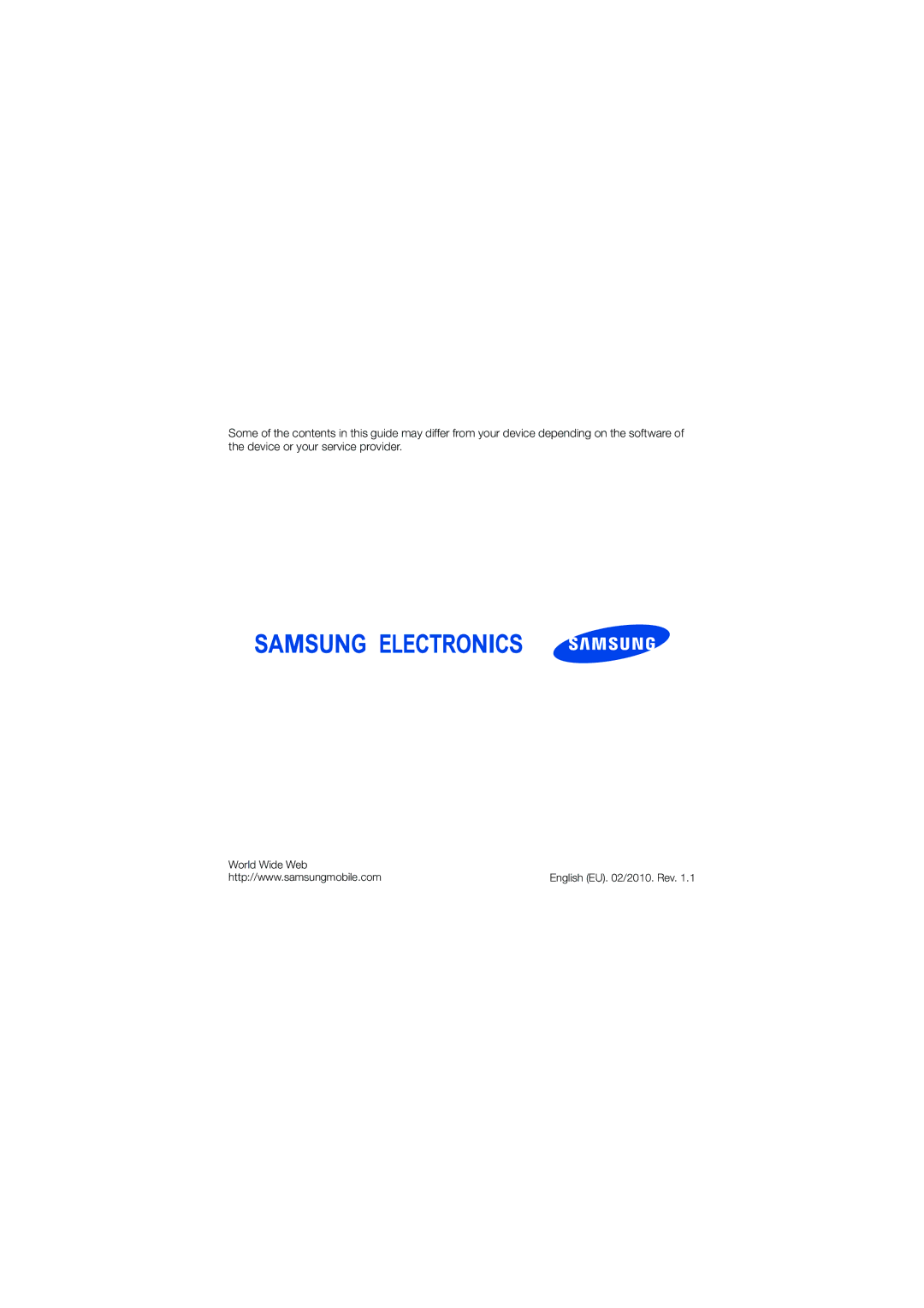 Samsung GT-B7300IKADBT, GT-B7300IKATUR, GT-B7300GRATUR, GT-B7300GRADBT, GT-B7300XDADBT, GT-B7300ZKADBT manual World Wide Web 