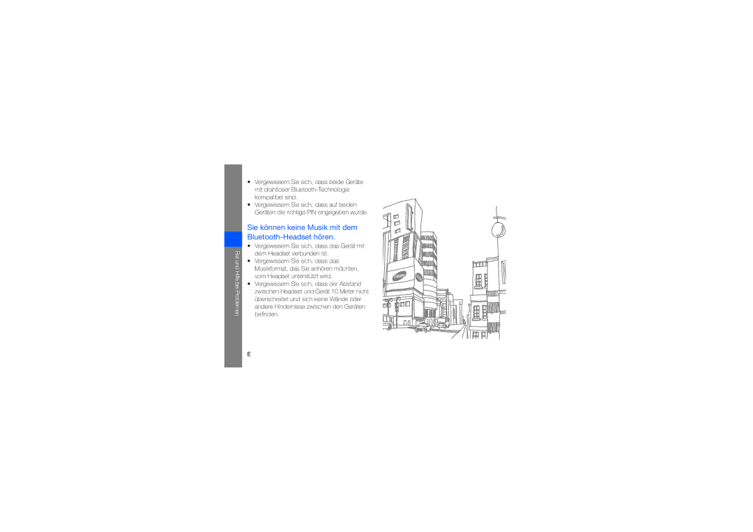 Samsung GT-B7330QKAATO, GT-B7330QKADBT, GT-B7330QKADTM manual Sie können keine Musik mit dem Bluetooth-Headset hören 