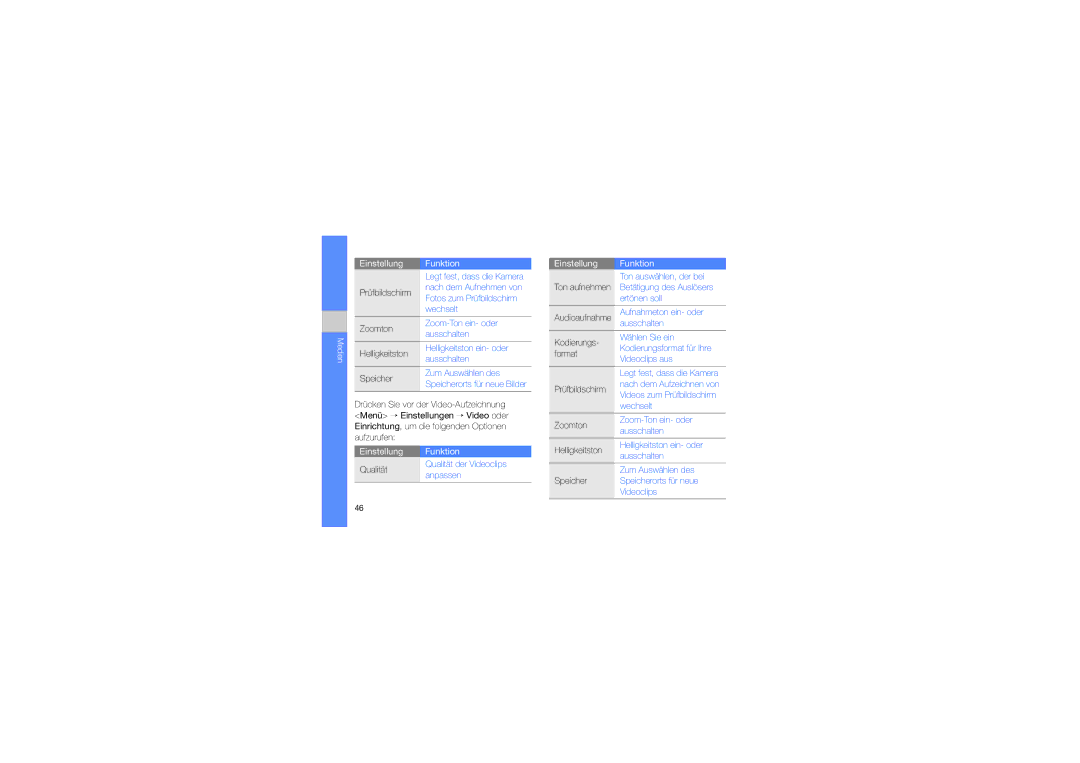 Samsung GT-B7330QKADBT, GT-B7330QKAATO, GT-B7330QKADTM manual Zoom-Ton ein- oder ausschalten Ausschalten Wählen Sie ein 