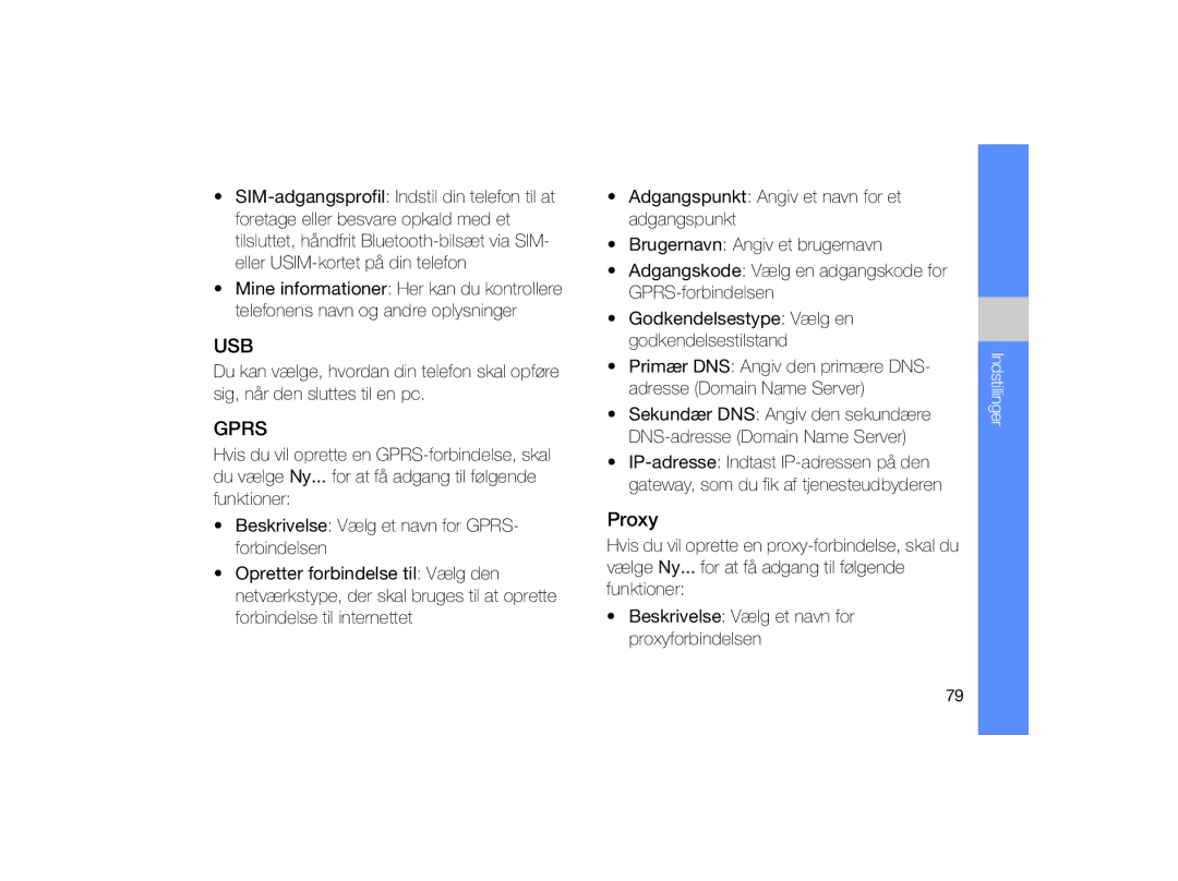 Samsung GT-B7330QKAXEE, GT-B7330QKANEE manual Gprs, Proxy 