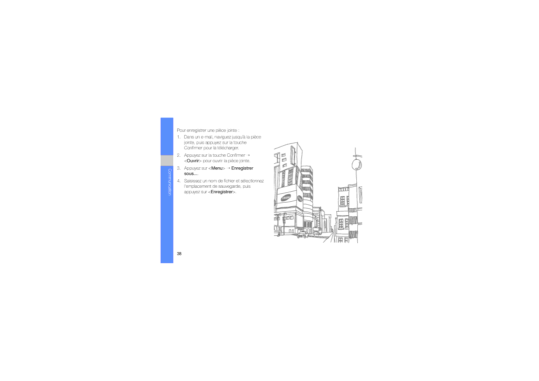 Samsung GT-B7330QKAFTM, GT-B7330QKAORC, GT-B7330QKASFR, GT-B7330QKAXEF manual Appuyez sur Menu → Enregistrer sous 