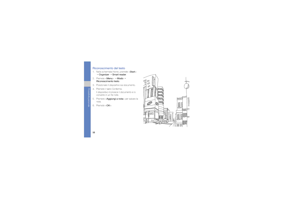 Samsung GT-B7330QKAOMN, GT-B7330QKATIM, GT-B7330QKAITV manual Riconoscimento del testo 