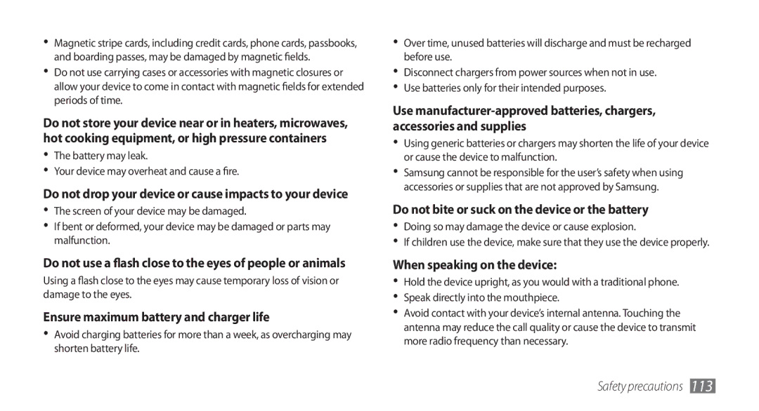 Samsung GT-B7350XKANEE, GT-B7350XKADBT, GT-B7350XKAVD2, GT-B7350XKAXEE manual Ensure maximum battery and charger life 