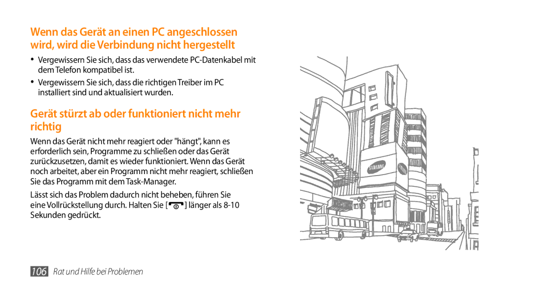 Samsung GT-B7350XKAVD2, GT-B7350XKADBT manual Gerät stürzt ab oder funktioniert nicht mehr richtig 