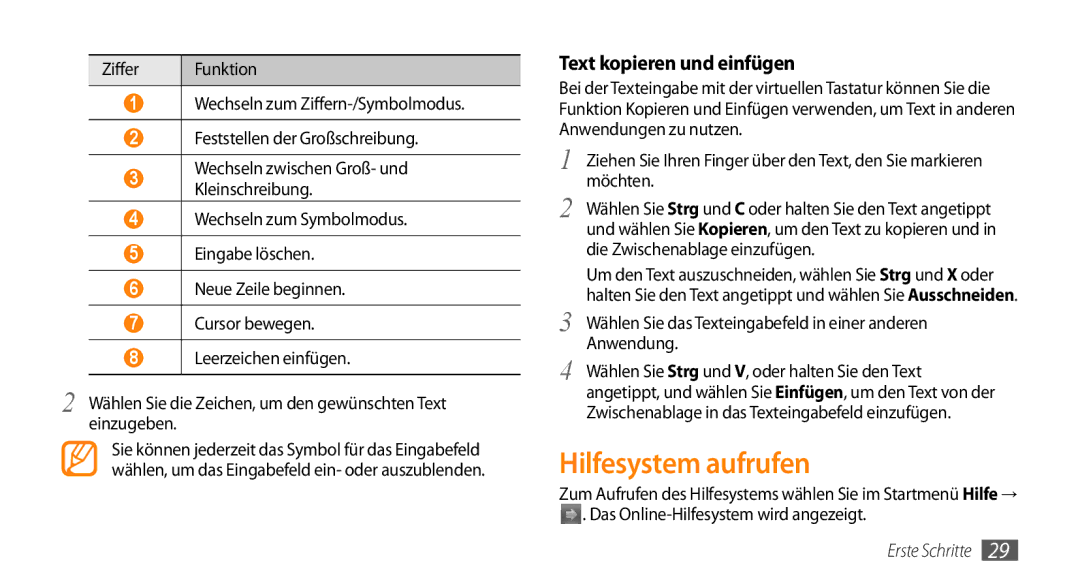 Samsung GT-B7350XKADBT, GT-B7350XKAVD2 manual Hilfesystem aufrufen 