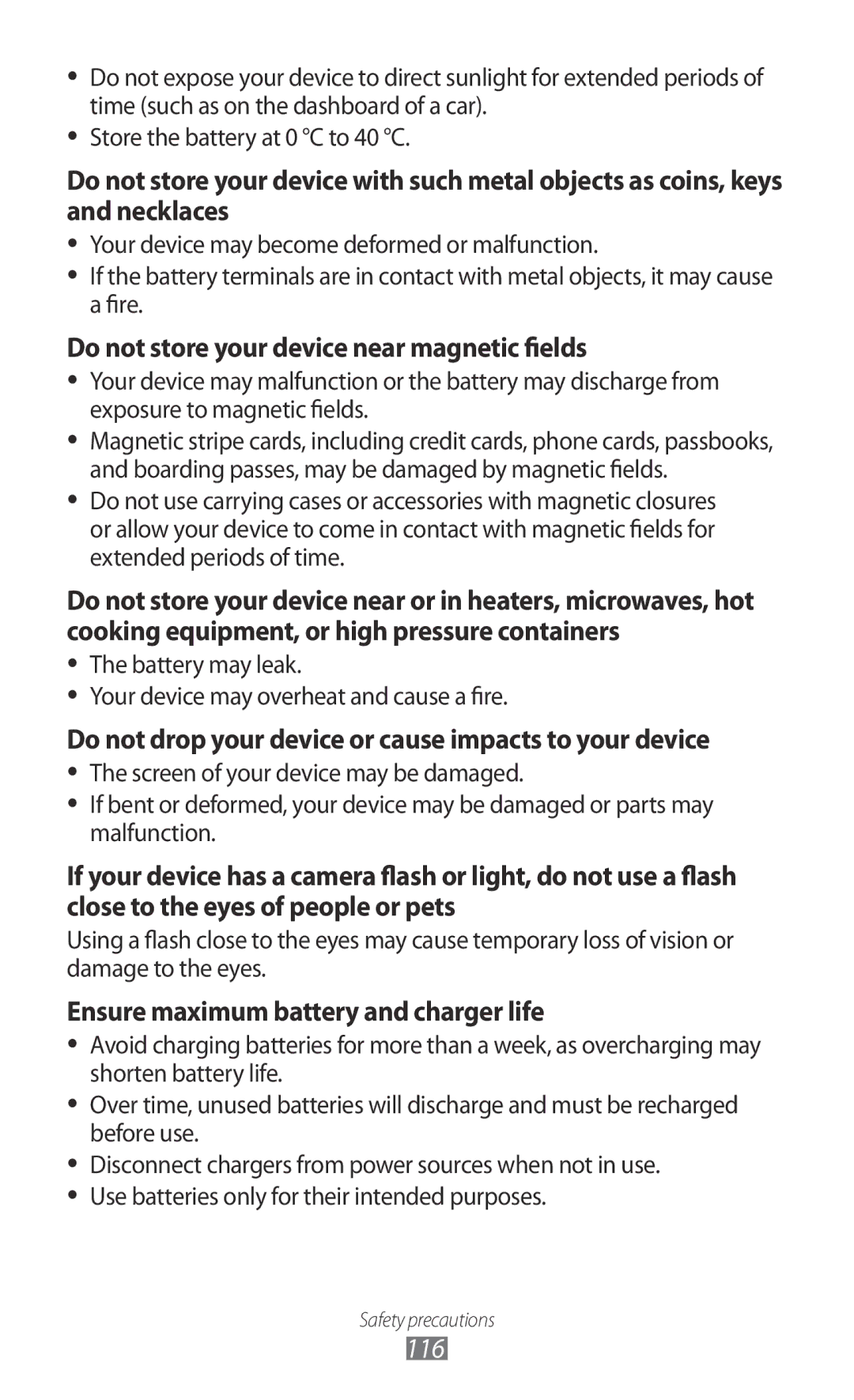 Samsung GT-B7510 user manual Do not store your device near magnetic fields 