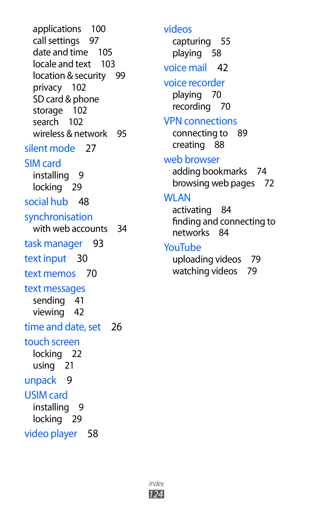 Samsung GT-B7510 user manual Wlan 