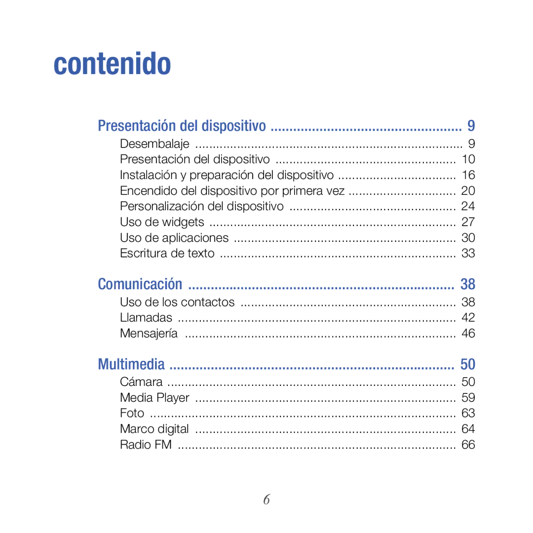 Samsung GT-B7610OKAATL, GT-B7610OKJATL manual Comunicación, Multimedia 