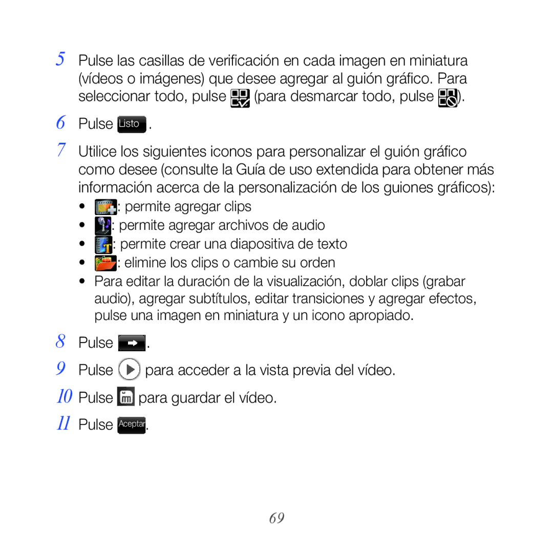 Samsung GT-B7610OKJATL, GT-B7610OKAATL manual Pulse Listo 