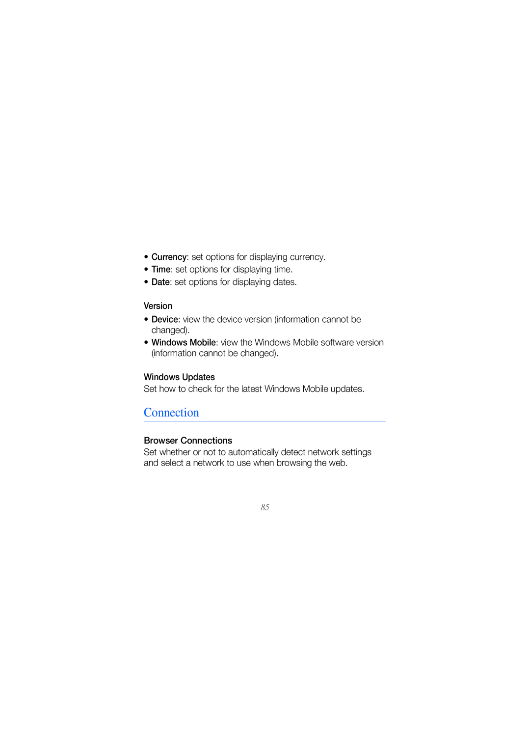 Samsung GT-B7610OKADBT, GT-B7610OKMEPL, GT-B7610OKAVD2, GT-B7610OKNDBT, GT-B7610OKAEPL, GT-B7610OKNEPL Browser Connections 