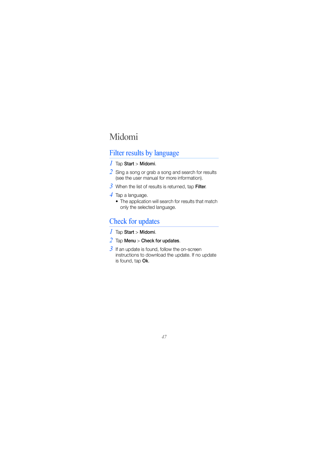 Samsung GT-B7620NDAFOP, GT-B7620NDAWIN, GT-B7620NDNITV, GT-B7620NDAITV, GT-B7620NDJFOP Midomi, Filter results by language 