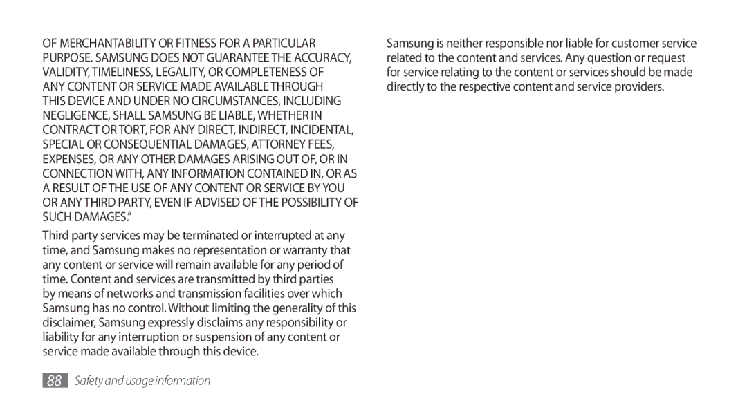 Samsung GT-B7722QKAEGY, GT-B7722QKAAFR, GT-B7722QKATMC, GT-B7722QKAABS, GT-B7722QKAJED manual Safety and usage information 