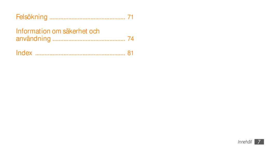 Samsung GT-B7722QKANEE, GT-B7722QKAXEE manual Information om säkerhet och 