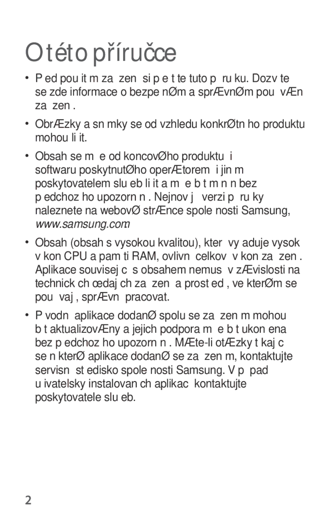 Samsung GT-B9150ZKAETL manual Této příručce 