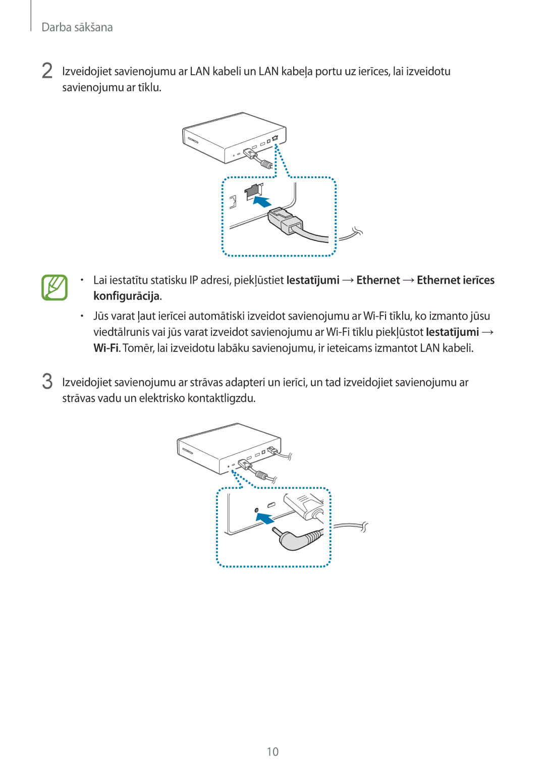 Samsung GT-B9150ZKASEB manual Darba sākšana 