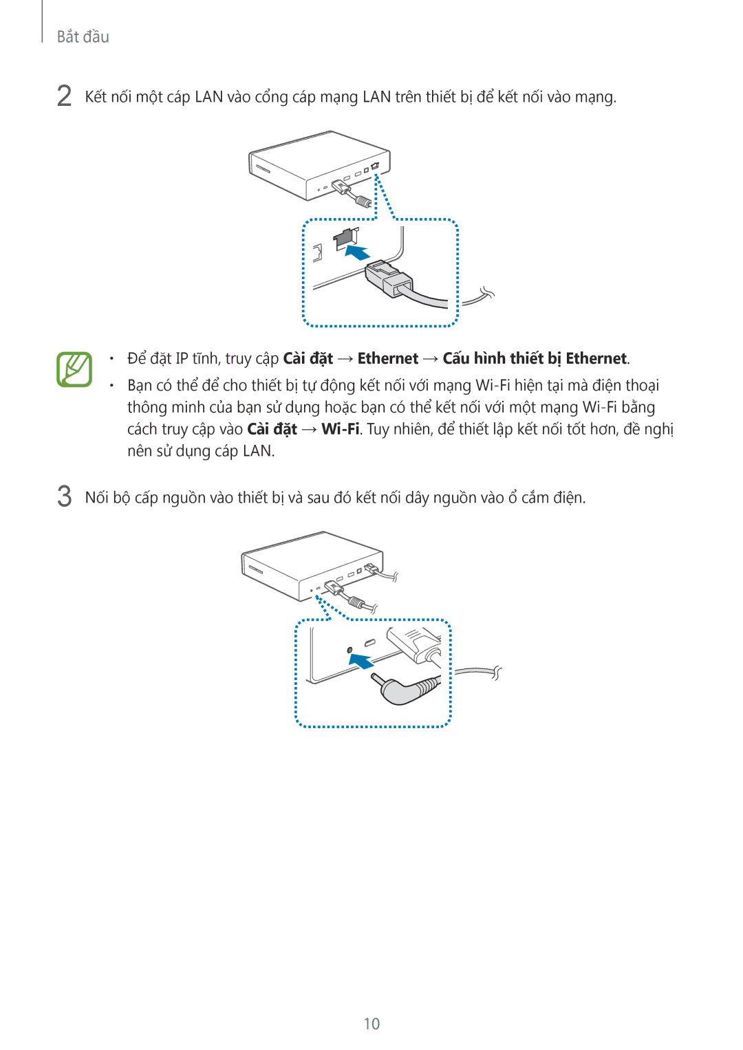 Samsung GT-B9150ZKAXEV manual Bắt đầu 