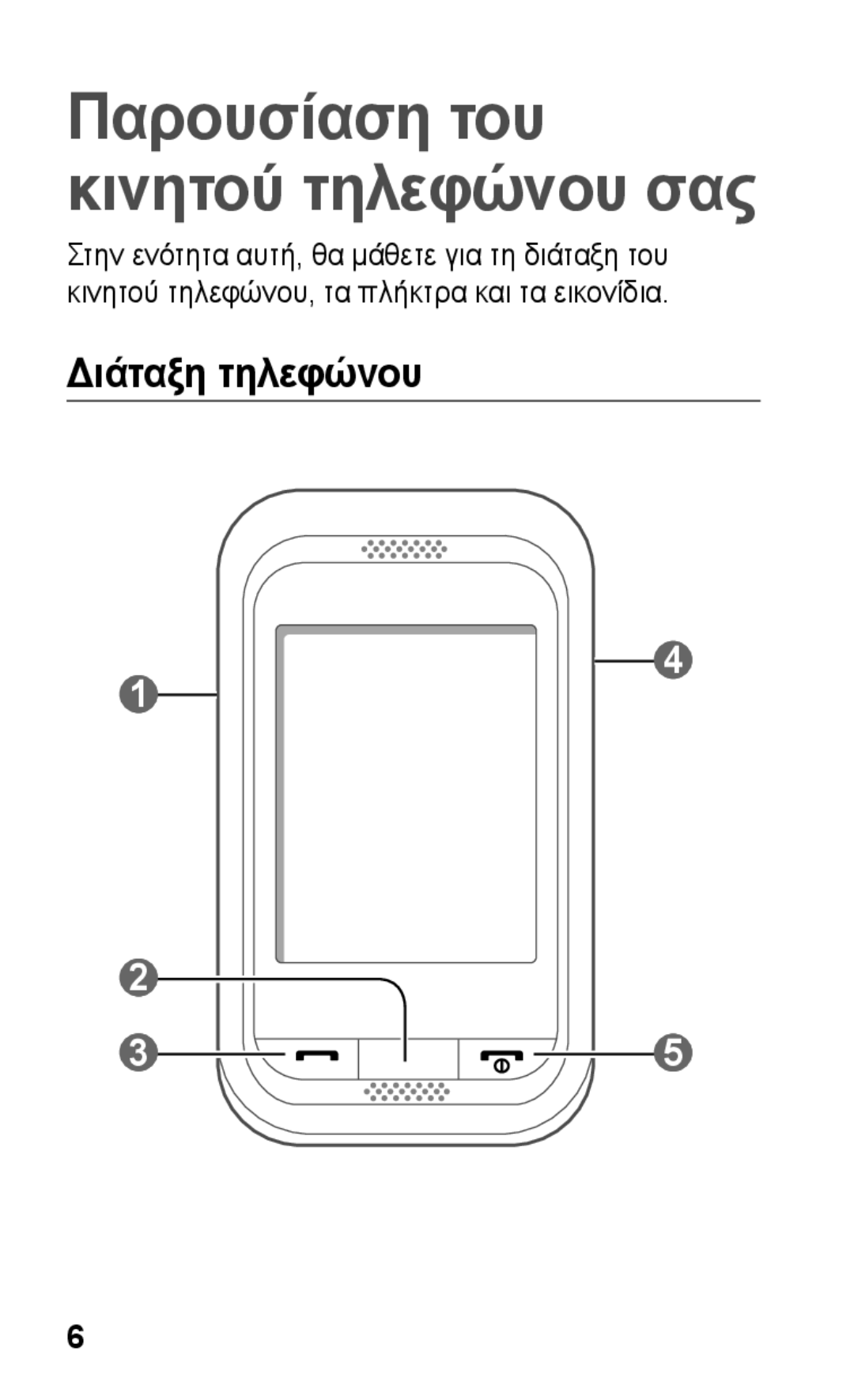 Samsung GT-C3300DKKEUR, GT-C3300CWKCOS, GT-C3300ENKVGR manual Παρουσίαση του κινητού τηλεφώνου σας, Διάταξη τηλεφώνου 