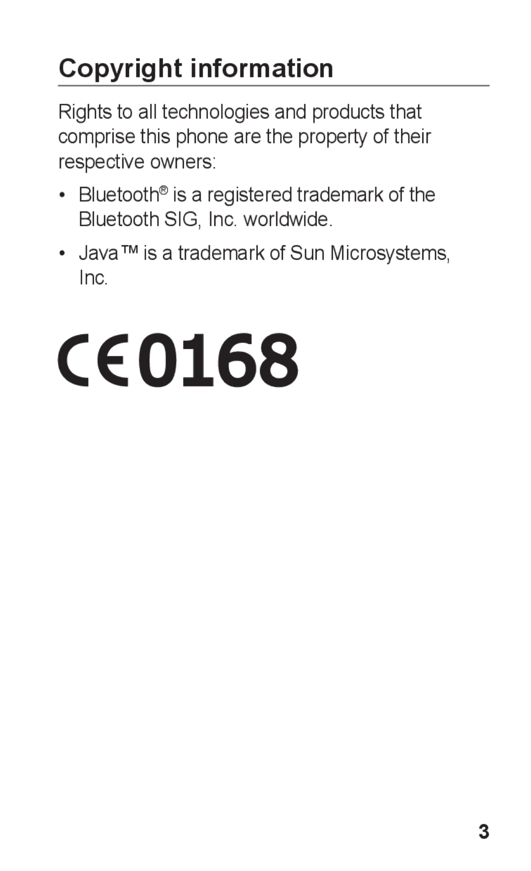 Samsung GT-C3300CIHCIT, GT-C3300CWKTMN, GT-C3300CIHATO, GT-C3300DKKCNX, GT-C3300PSKCIT, GT-C3300DKKCIT Copyright information 