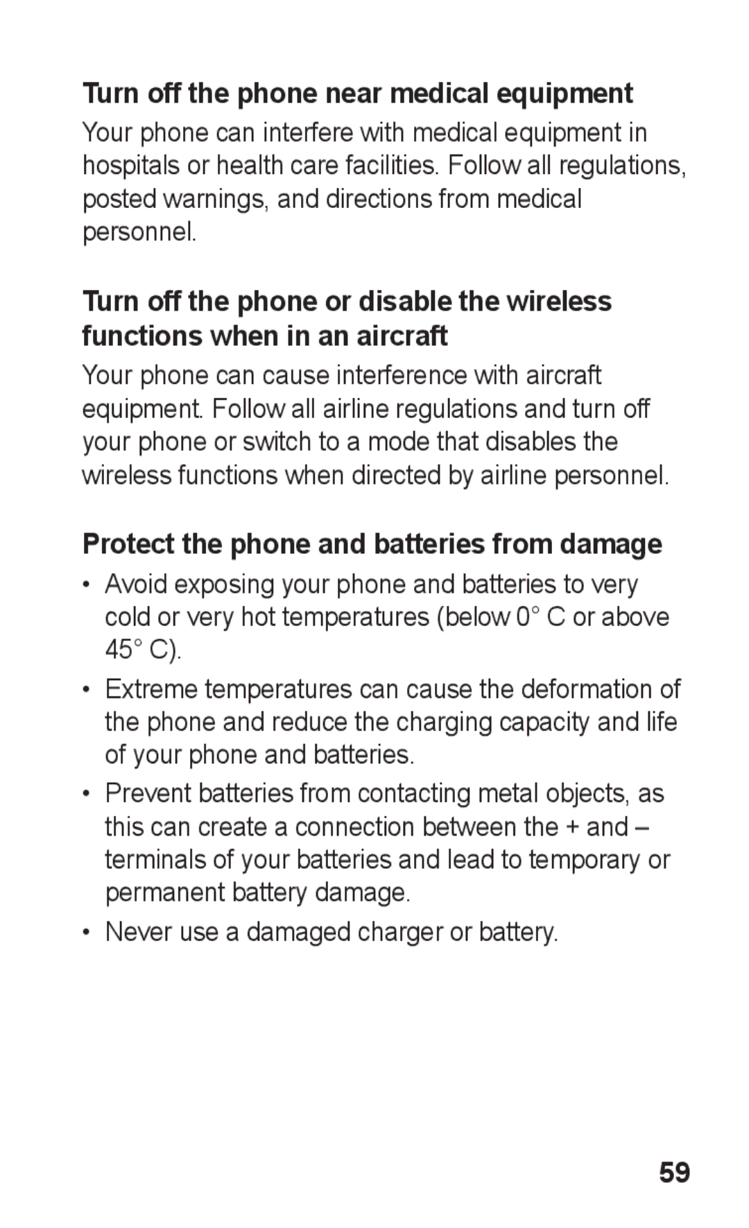 Samsung GT-C3300DKKORO manual Turn off the phone near medical equipment, Protect the phone and batteries from damage 