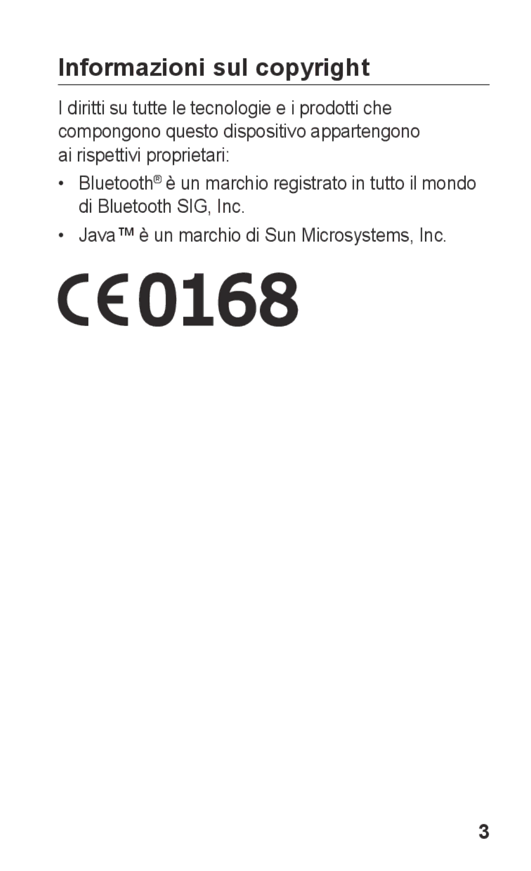 Samsung GT-C3300CIHCIT, GT-C3300DKKVGF, GT-C3300DKKCNX, GT-C3300PSKCIT, GT-C3300DKKCIT manual Informazioni sul copyright 