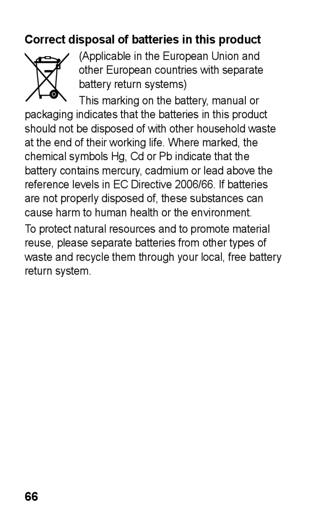 Samsung GT-C3300DKKXEZ, GT-C3300DKKXEG, GT-C3300DKKVD2, GT-C3300DKKDBT manual Correct disposal of batteries in this product 