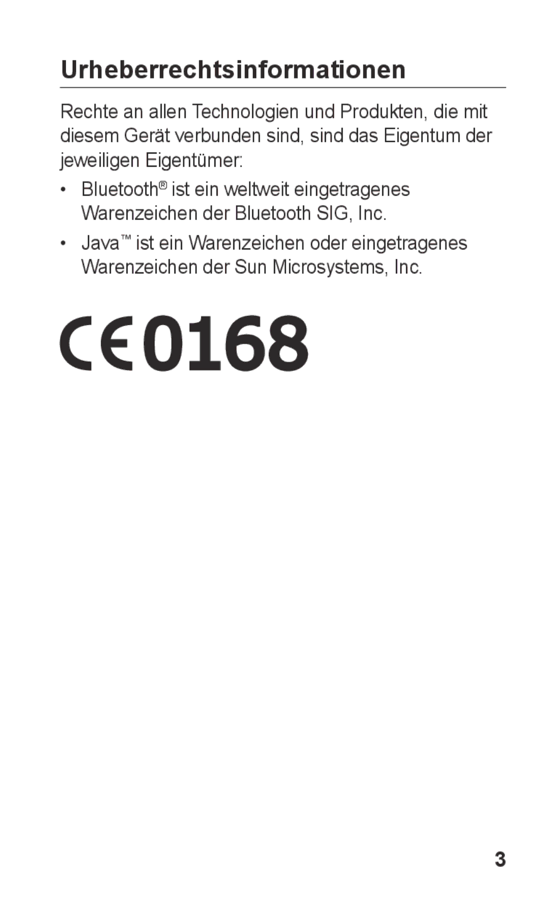 Samsung GT-C3300CIHDBT, GT-C3300DKKXEG, GT-C3300DKKVD2, GT-C3300DKKDBT, GT-C3300CWKTMN manual Urheberrechtsinformationen 