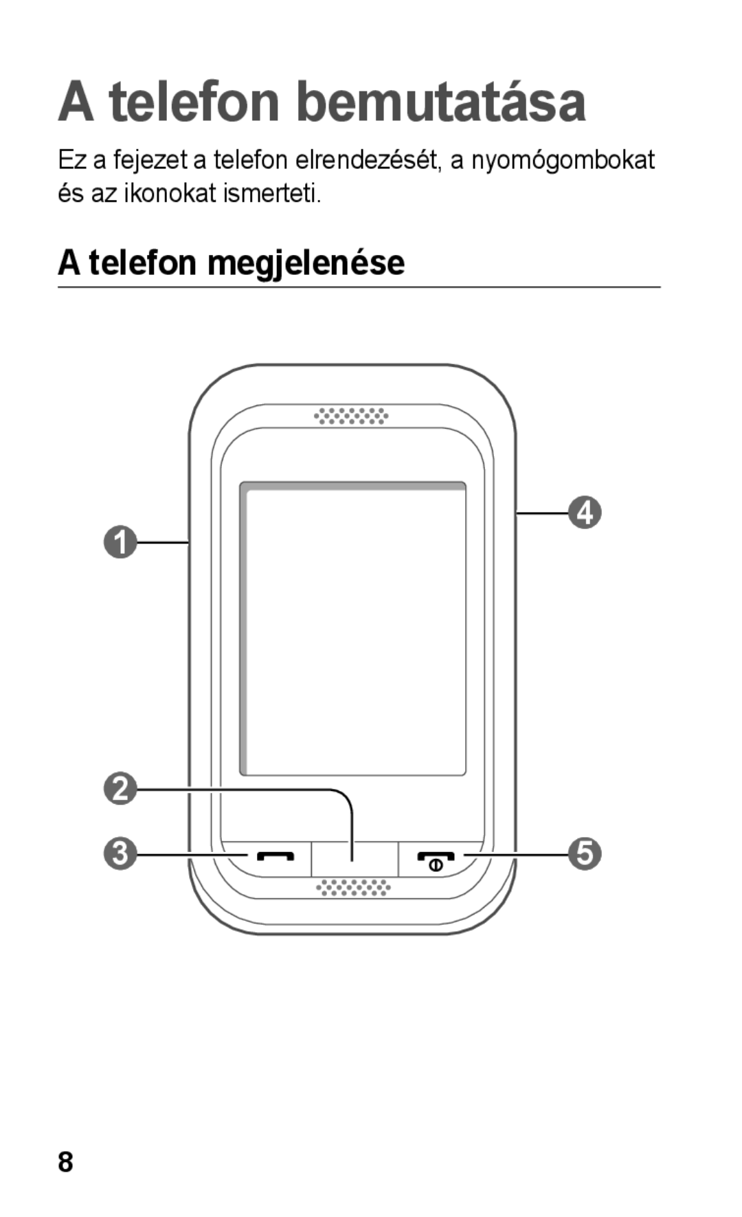 Samsung GT-C3300DKITMH, GT-C3300ENIXEH, GT-C3300CWIXEH, GT-C3300CIITMH manual Telefon bemutatása, Telefon megjelenése 