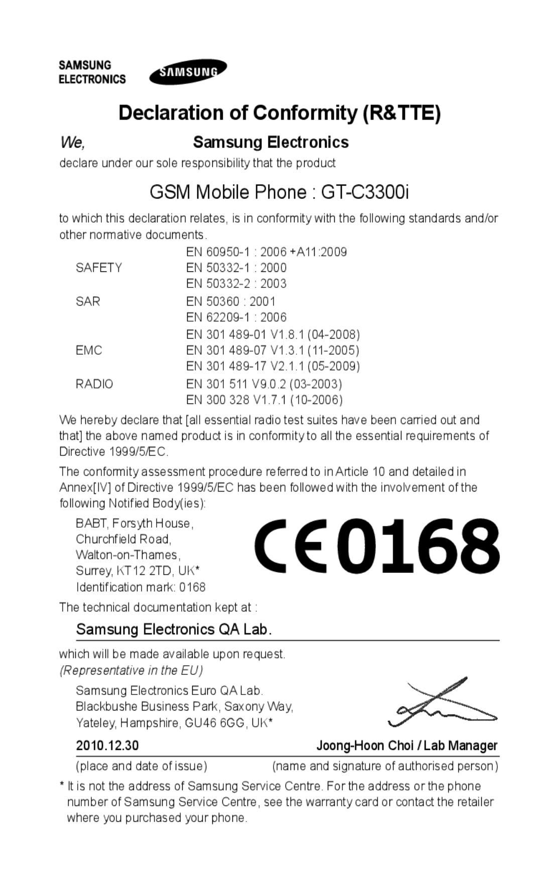 Samsung GT-C3300CIIXSK, GT-C3300SIIGBL, GT-C3300SIIVVT, GT-C3300DKIVVT, GT-C3300DKIMTL manual GSM Mobile Phone GT-C3300i 