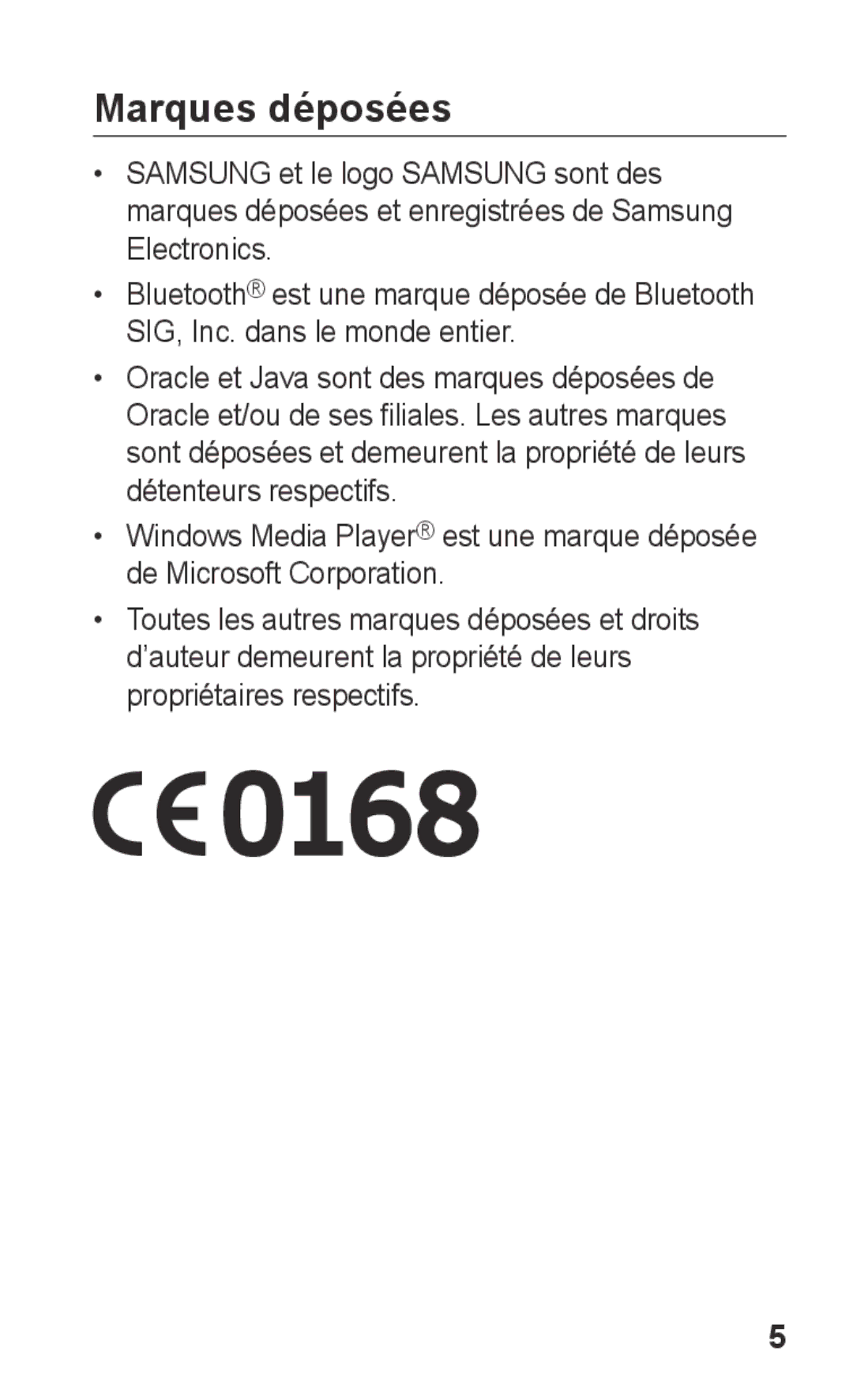 Samsung GT-C3300CWIMTL, GT-C3300SIIGBL, GT-C3300SIIVVT, GT-C3300DKIVVT, GT-C3300DKIMTL, GT-C3300DKIGBL manual Marques déposées 