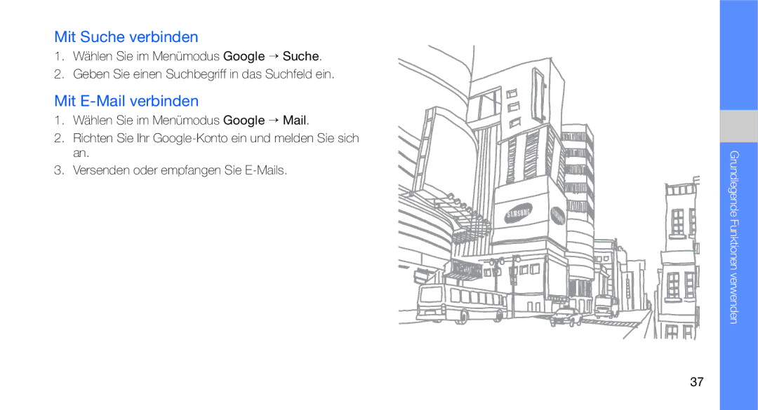 Samsung GT-C3510XKATUR, GT-C3510CWADBT, GT-C3510SBADBT, GT-C3510SIATUR manual Mit Suche verbinden, Mit E-Mail verbinden 