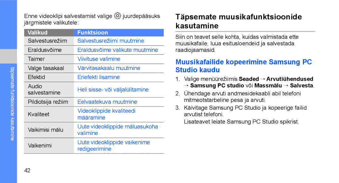 Samsung GT-C3510SIASEB, GT-C3510XKASEB manual Salvestusrežiim Salvestusrežiimi muutmine Eraldusvõime 