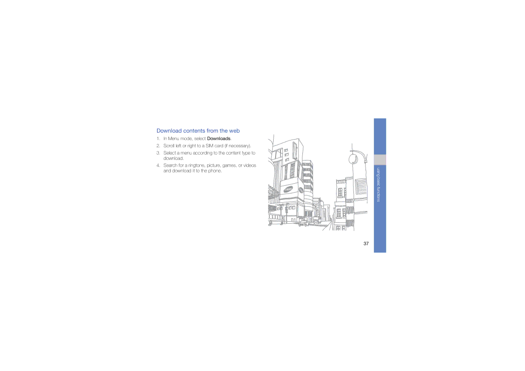 Samsung GT-C6112 user manual Download contents from the web 