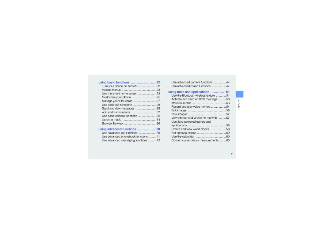 Samsung GT-C6112 user manual Using basic functions, Use Java-powered games 