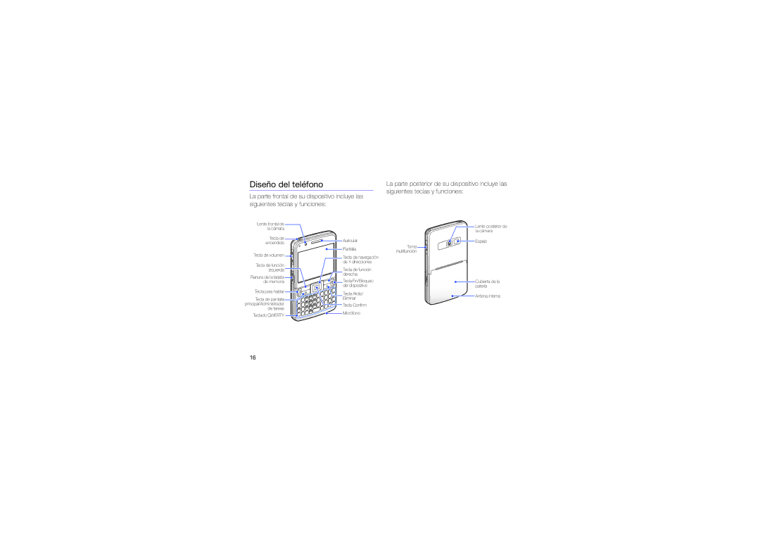 Samsung GT-C6620EKOYOG, GT-C6620AGOXEC, GT-C6620WROYOG, GT-C6620NBOXEC, GT-C6620EKOFOP, GT-C6620AGOFOP Diseño del teléfono 