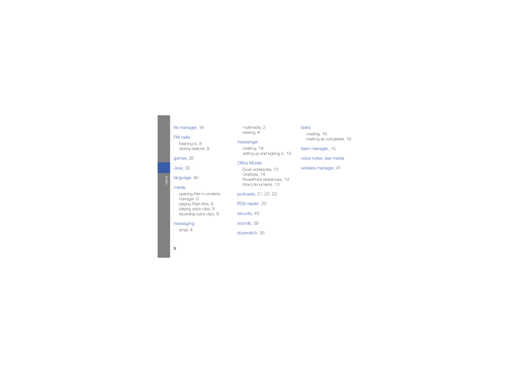 Samsung GT-C6625DGAATL, GT-C6625EKABOG, GT-C6625EKASFR, GT-C6625NBAORC, GT-C6625EKAXEF, GT-C6625EKAFTM, GT-C6625EKAWIN Index 