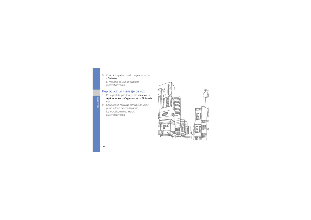 Samsung GT-C6625NBAINU, GT-C6625EKAFOP, GT-C6625DGAATL manual Reproducir un mensaje de voz 