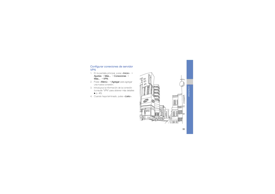 Samsung GT-C6625DGAATL, GT-C6625EKAFOP, GT-C6625NBAINU manual Configurar conexiones de servidor, Vpn 