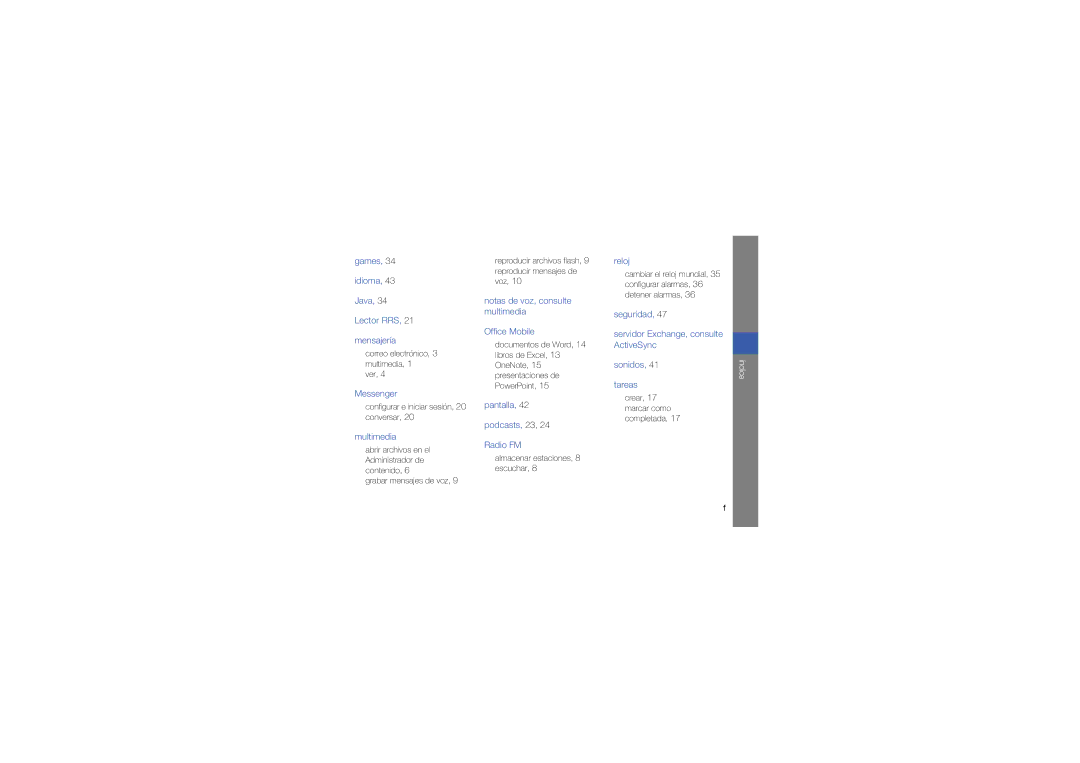 Samsung GT-C6625DGAATL, GT-C6625EKAFOP, GT-C6625NBAINU manual Índice 