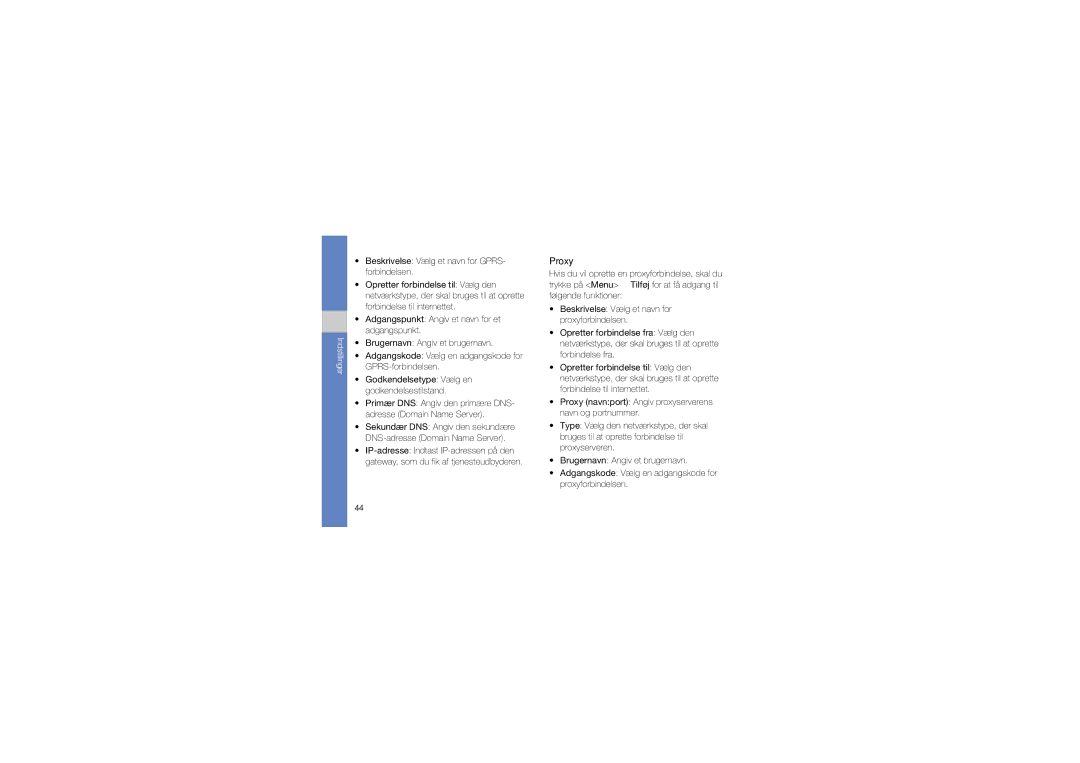 Samsung GT-C6625EKJXEE, GT-C6625EKAXEE manual Proxy 