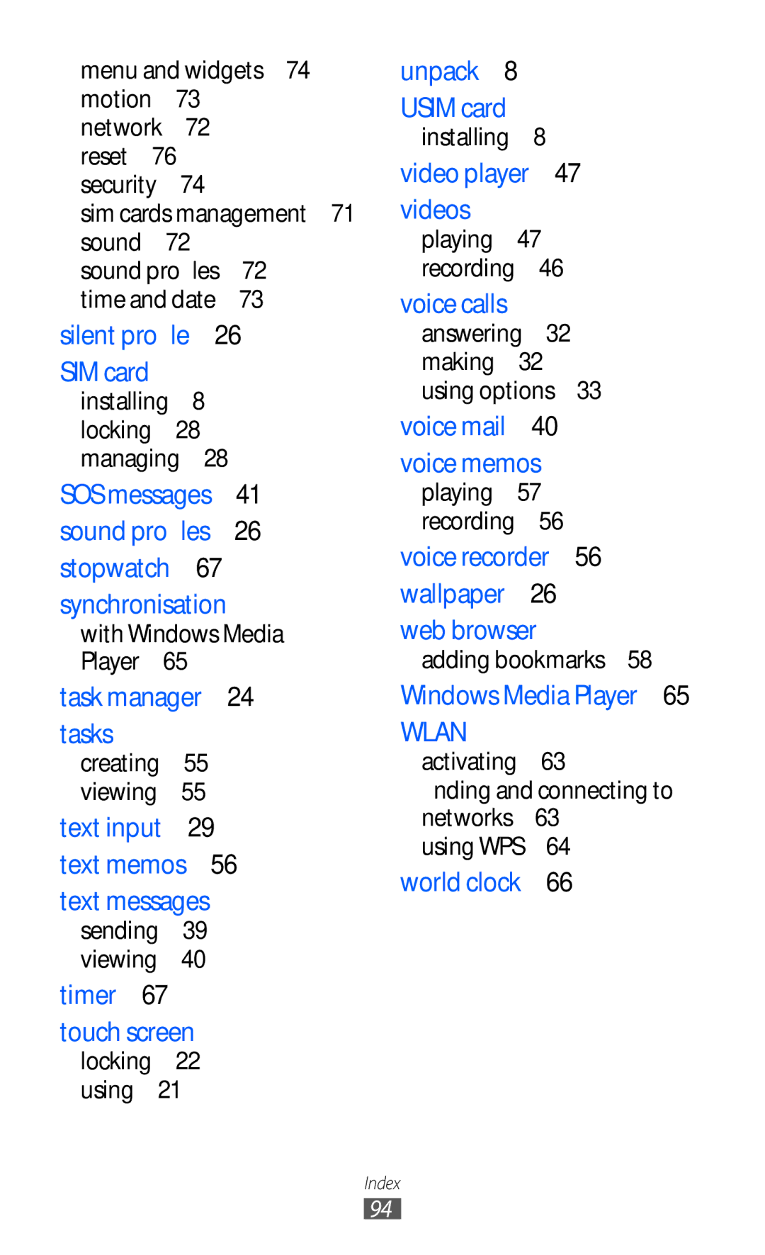 Samsung GT-C6712RWUSKZ, GT-C6712LKACIT, GT-C6712RWACIT, GT-C6712LKAFOP, GT-C6712LKAKSA, GT-C6712RWATHR, GT-C6712LKAAFG Wlan 